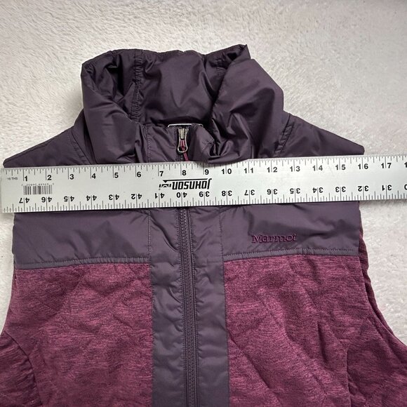 Marmot Womens Insulated Quilted Abigal Vest XL Purple Plum Full-Zip Lightweight - Picture 6 of 8